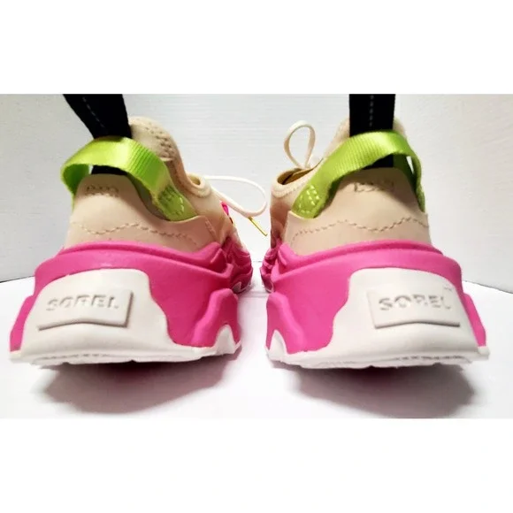 Sorel Sneakers Kinetic Breakthru Tech Lace 7.5 Bleached Ceramic & Fucshia Shoes - Picture 7 of 13